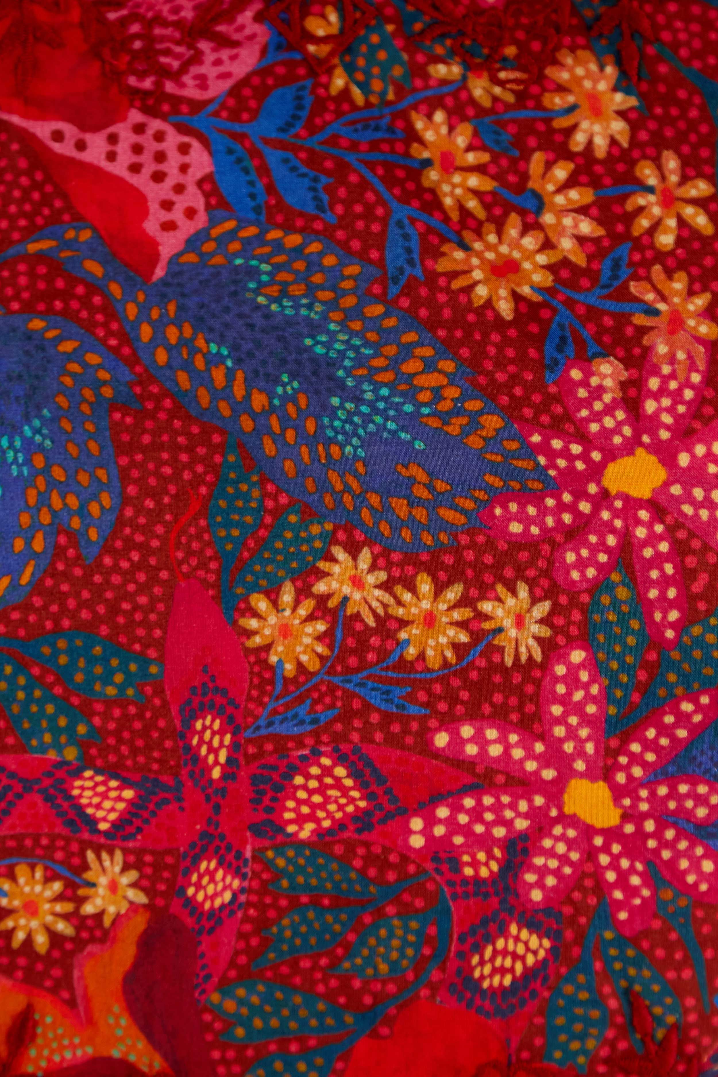 Red Wild Life Blouse sold by FARM Rio product image thumbnail 4