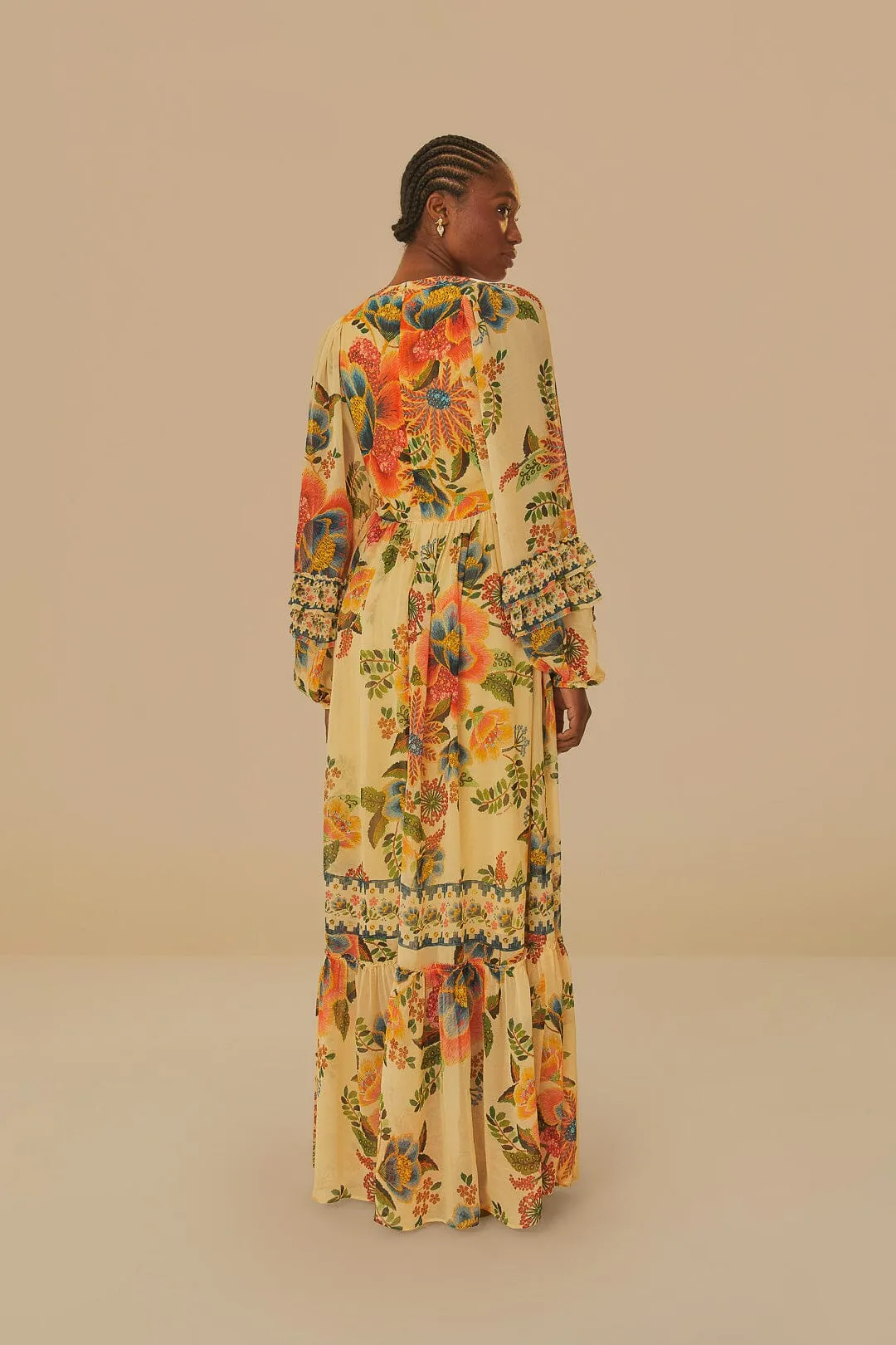 Sand Delicate Garden Maxi Dress sold by FARM Rio product image thumbnail 4