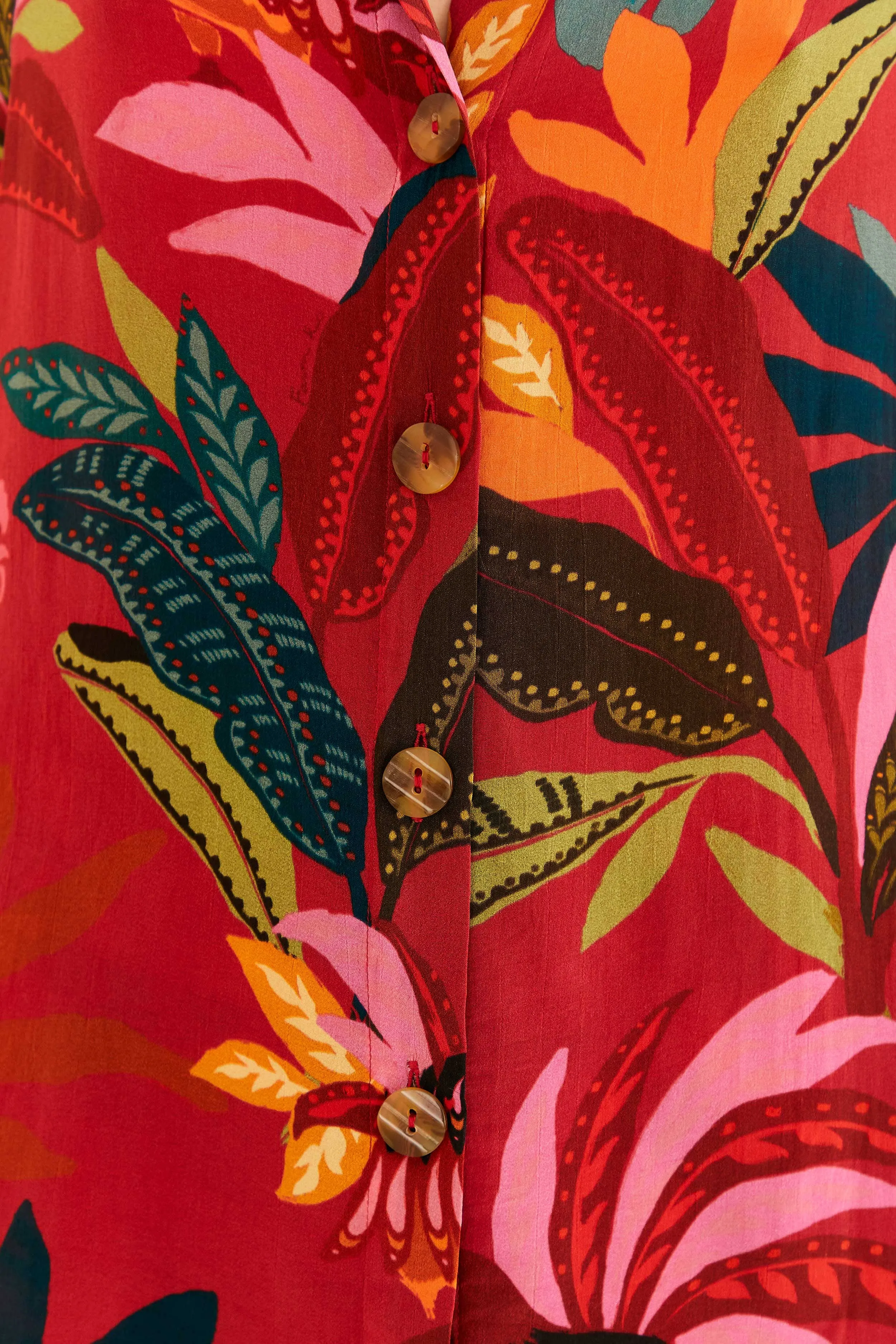 Red Rooster Leaves Long Sleeve Shirt sold by FARM Rio product image thumbnail 5