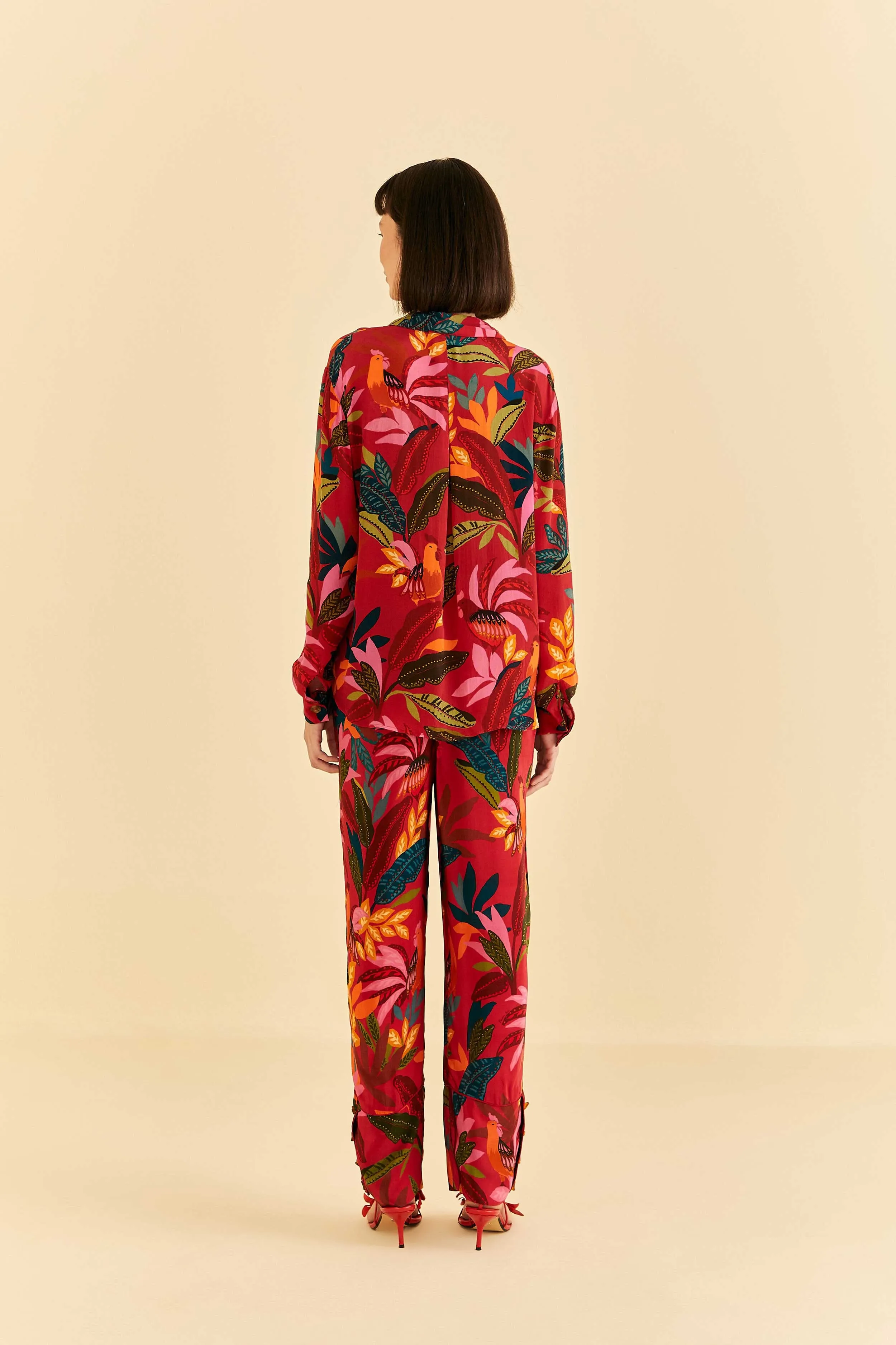 Red Rooster Leaves Long Sleeve Shirt sold by FARM Rio product image thumbnail 4