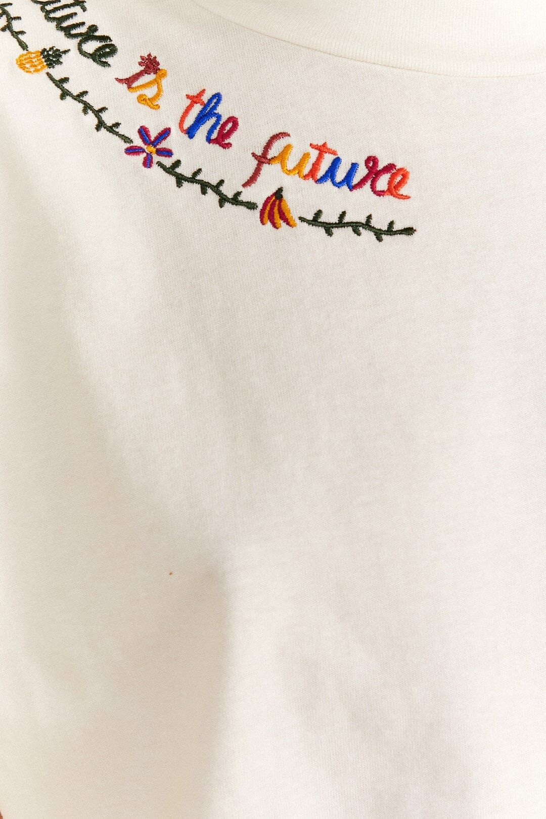Nature Is The Future Embroidered Organic Cotton T-Shirt sold by FARM Rio product image thumbnail 5