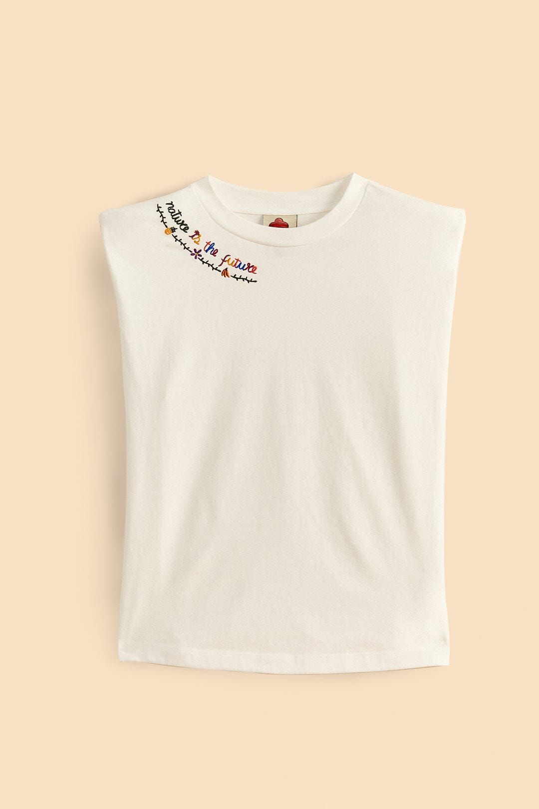 Nature Is The Future Embroidered Organic Cotton T-Shirt sold by FARM Rio product image thumbnail 6