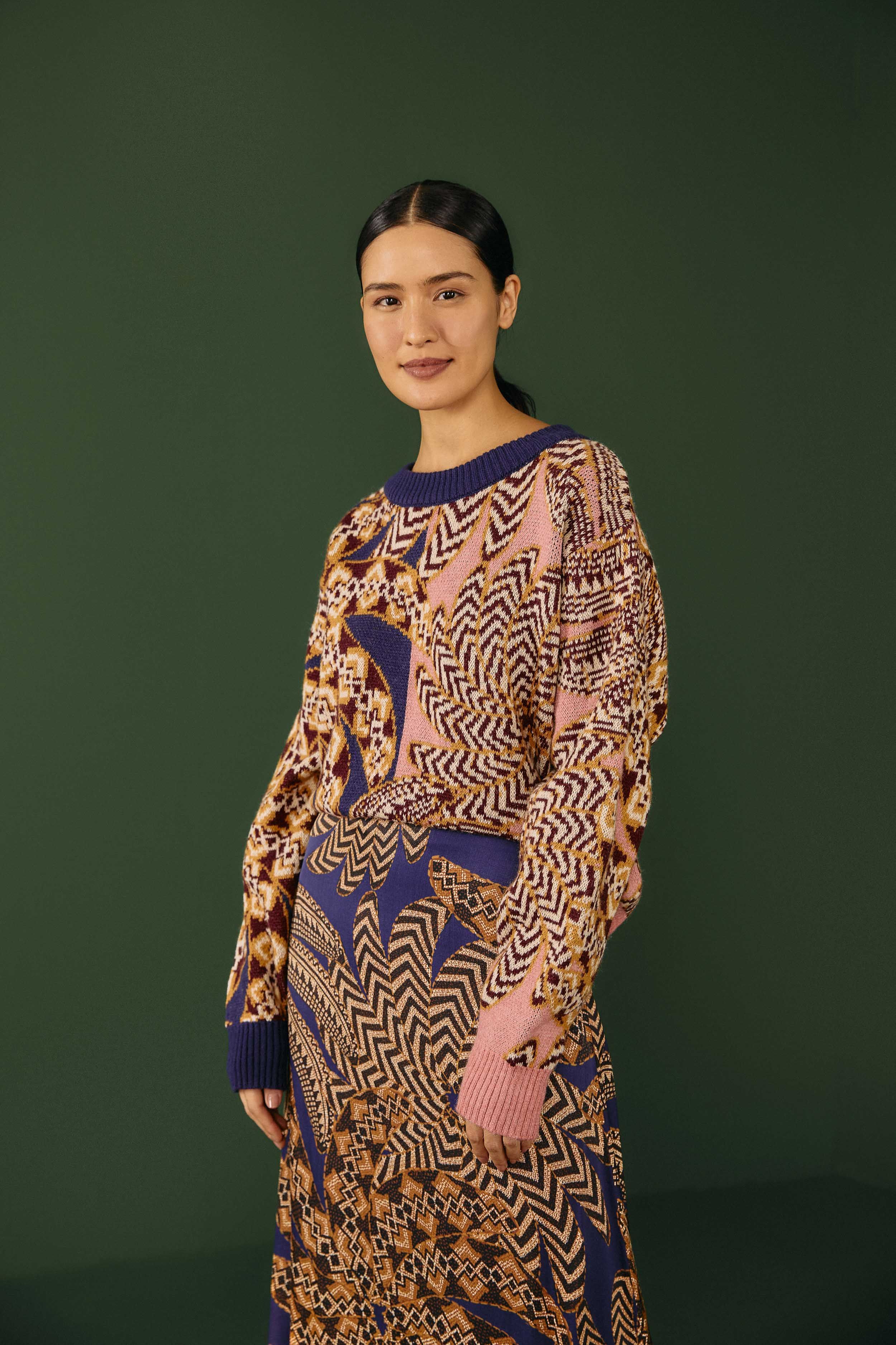 Mixed Yawanawa Vanahu Sweater sold by FARM Rio