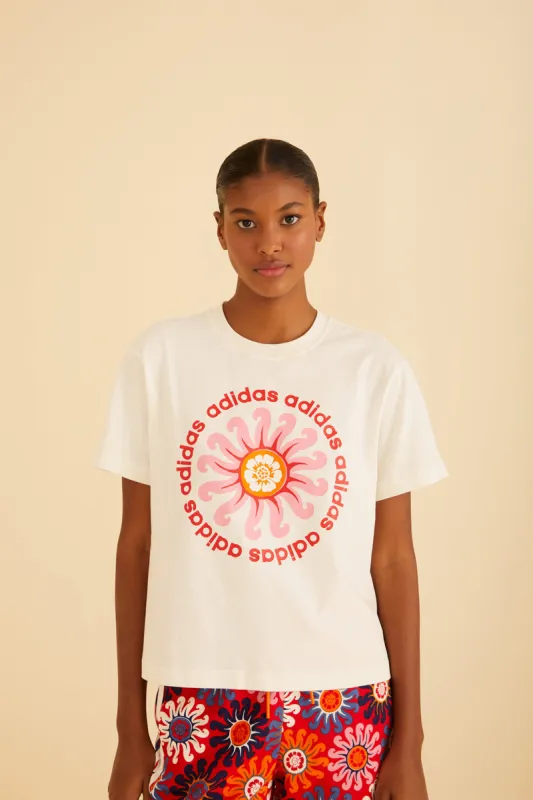 White Adidas FARM GFX Tee sold by FARM Rio