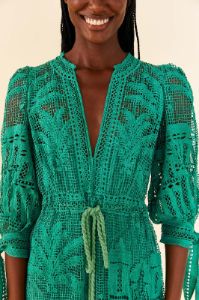 Green Morada Boa Guipure Dress sold by FARM Rio