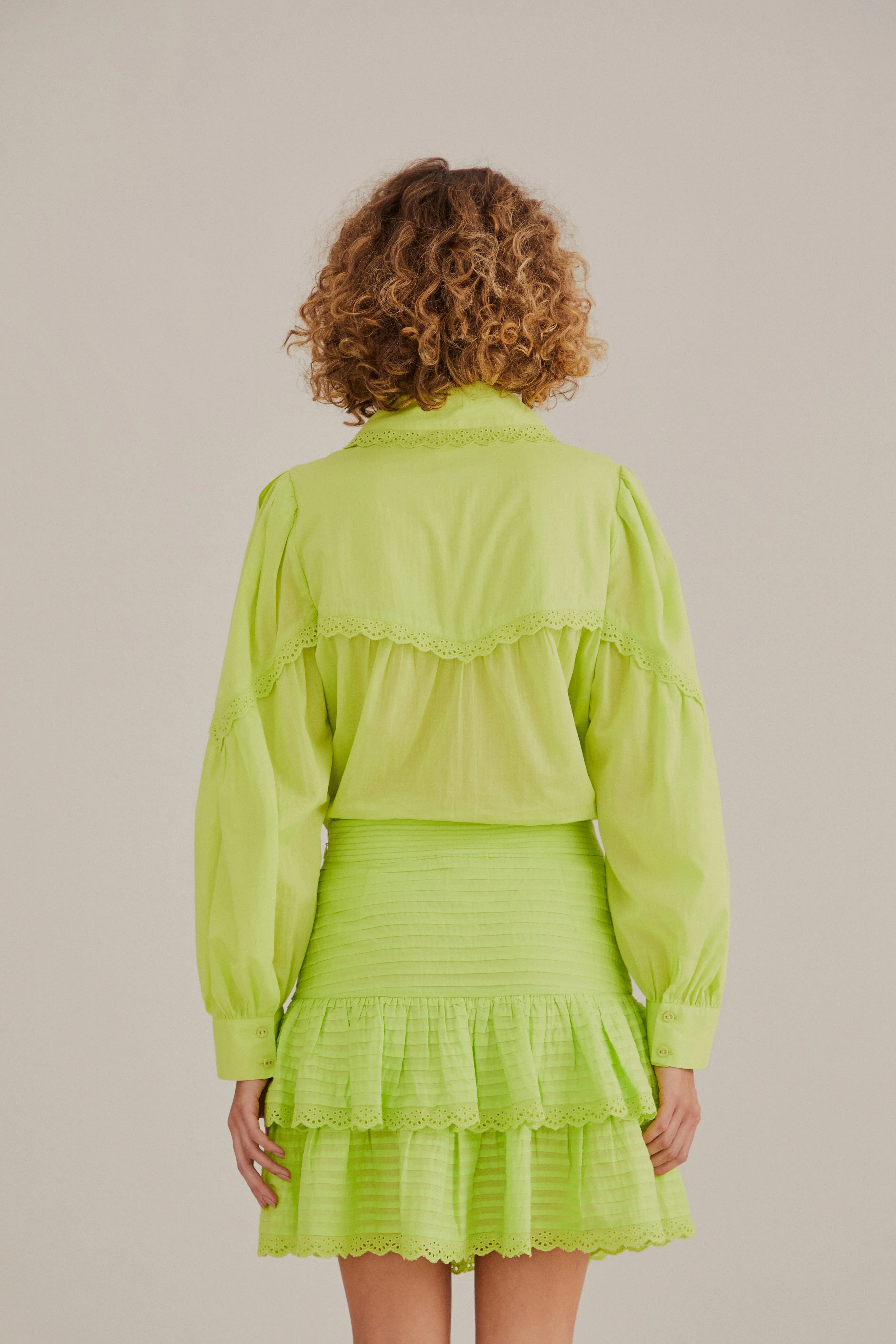 Neon Green Mini Skirt sold by FARM Rio product image thumbnail 3