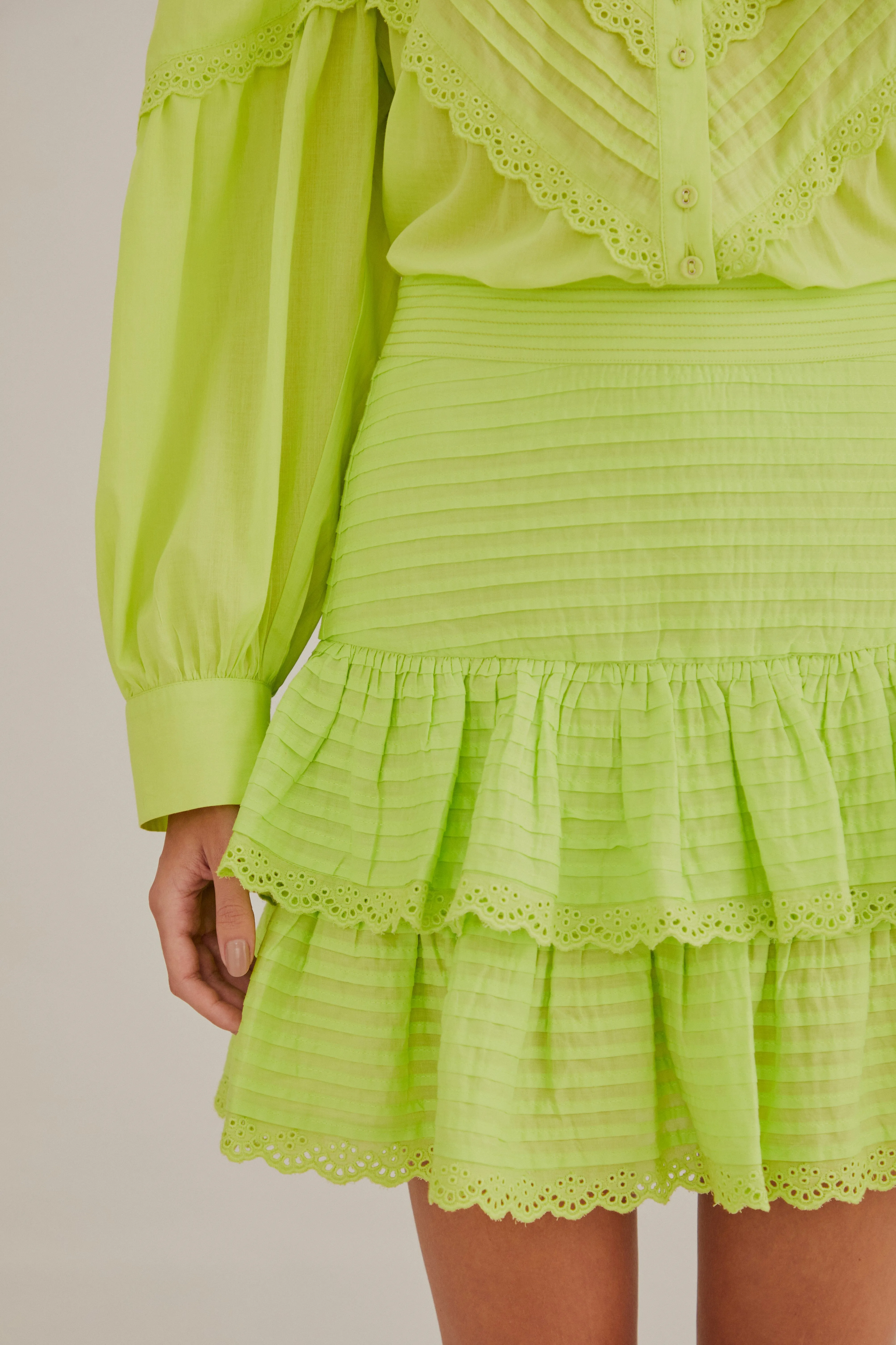 Neon Green Mini Skirt sold by FARM Rio product image thumbnail 2