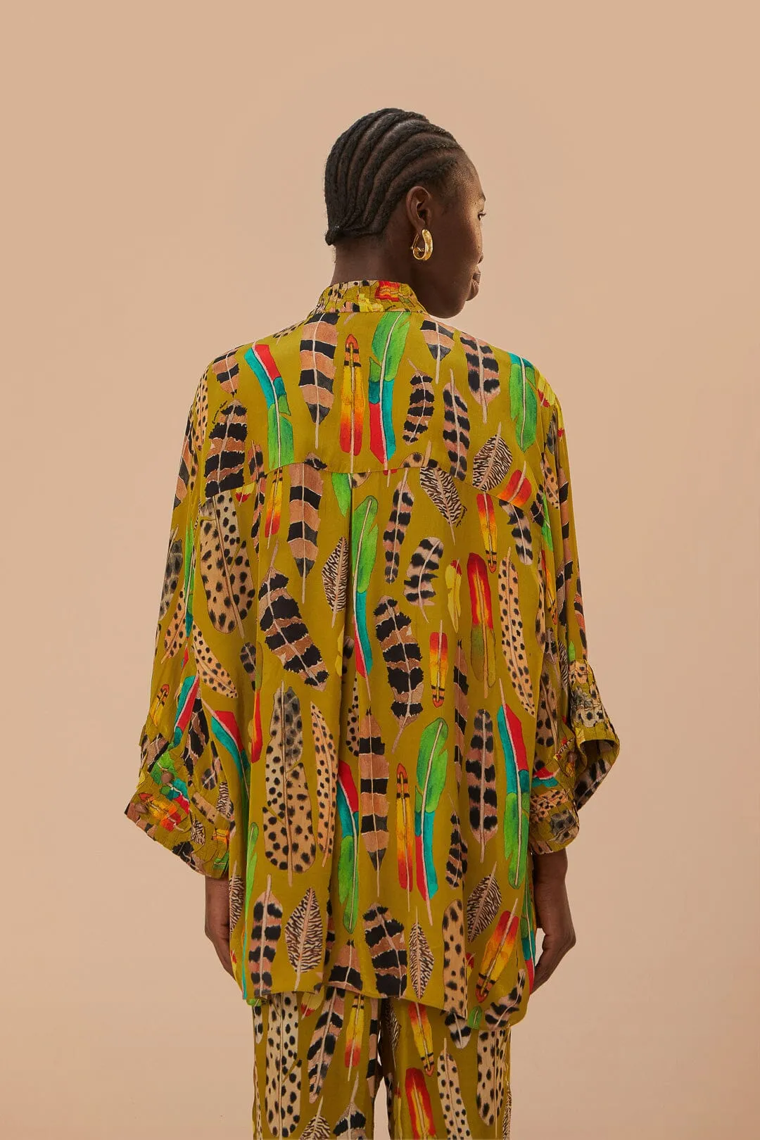 Green Amazon Feathers Long Sleeve Blouse sold by FARM Rio product image thumbnail 4