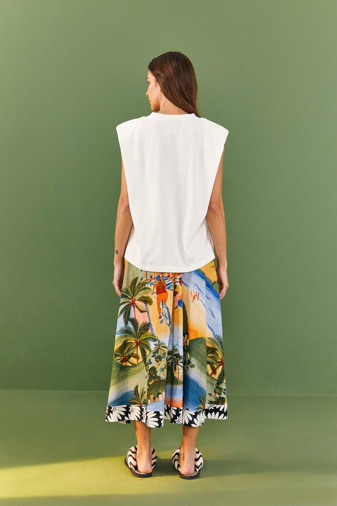 White Copacabana Organic Cotton T-Shirt sold by FARM Rio product image thumbnail 3