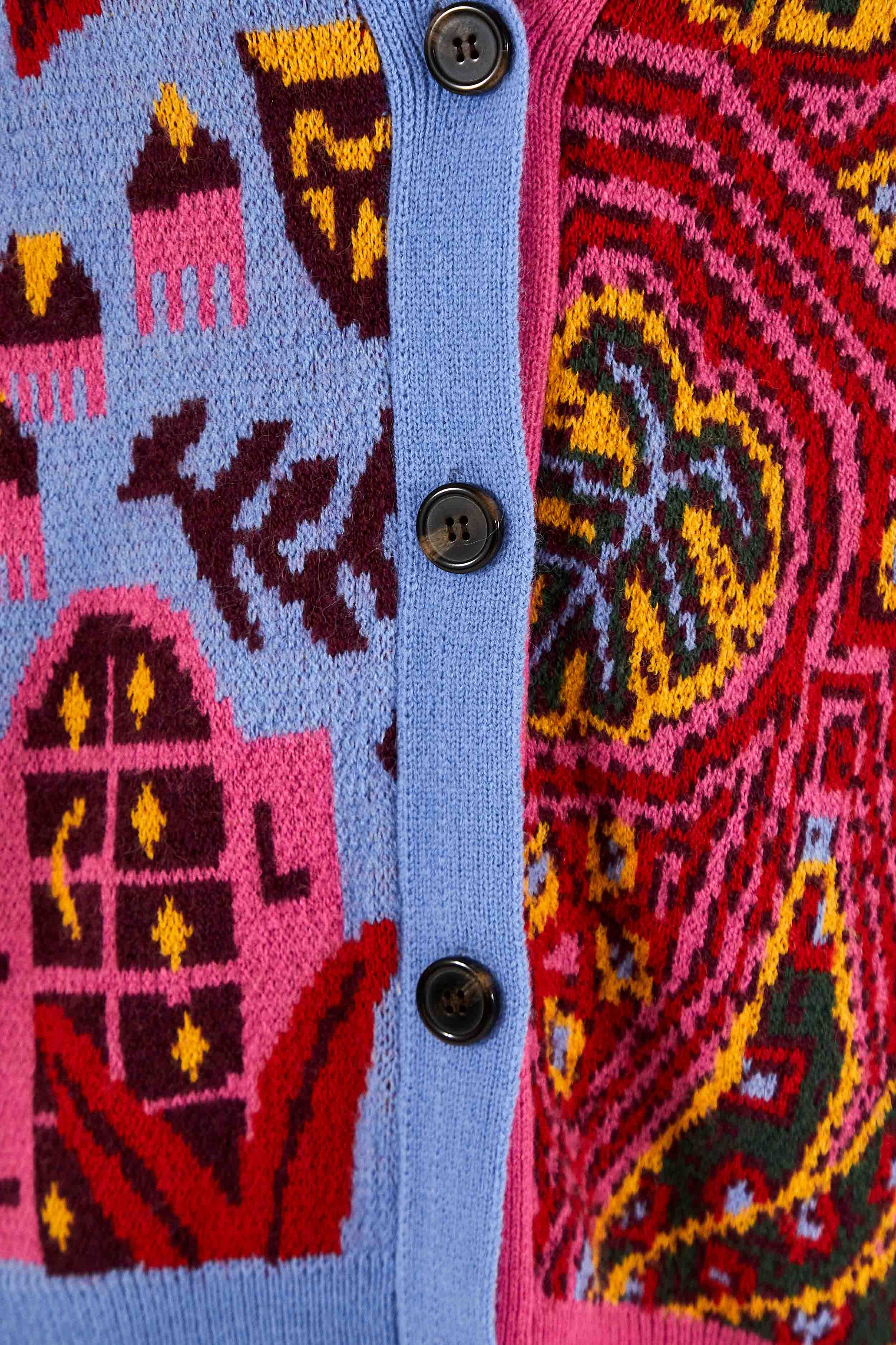 MIXED PINK AND BLUE PRINTS CARDIGAN sold by FARM Rio product image thumbnail 5