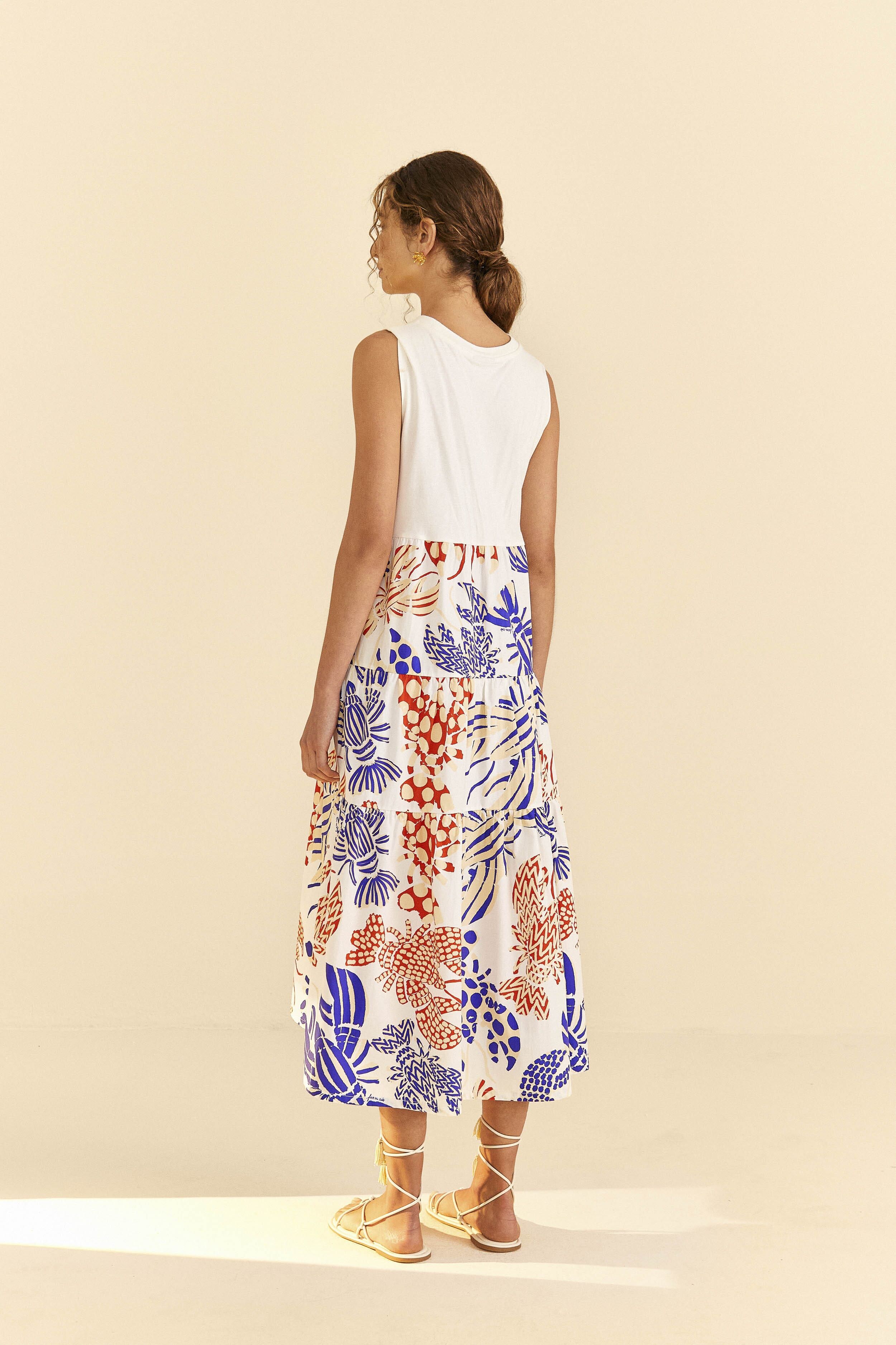 White Al Mare T-Shirt Dress sold by FARM Rio product image thumbnail 4