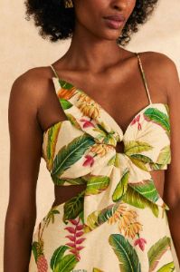 Sand Fruit Forest Maxi Dress sold by FARM Rio
