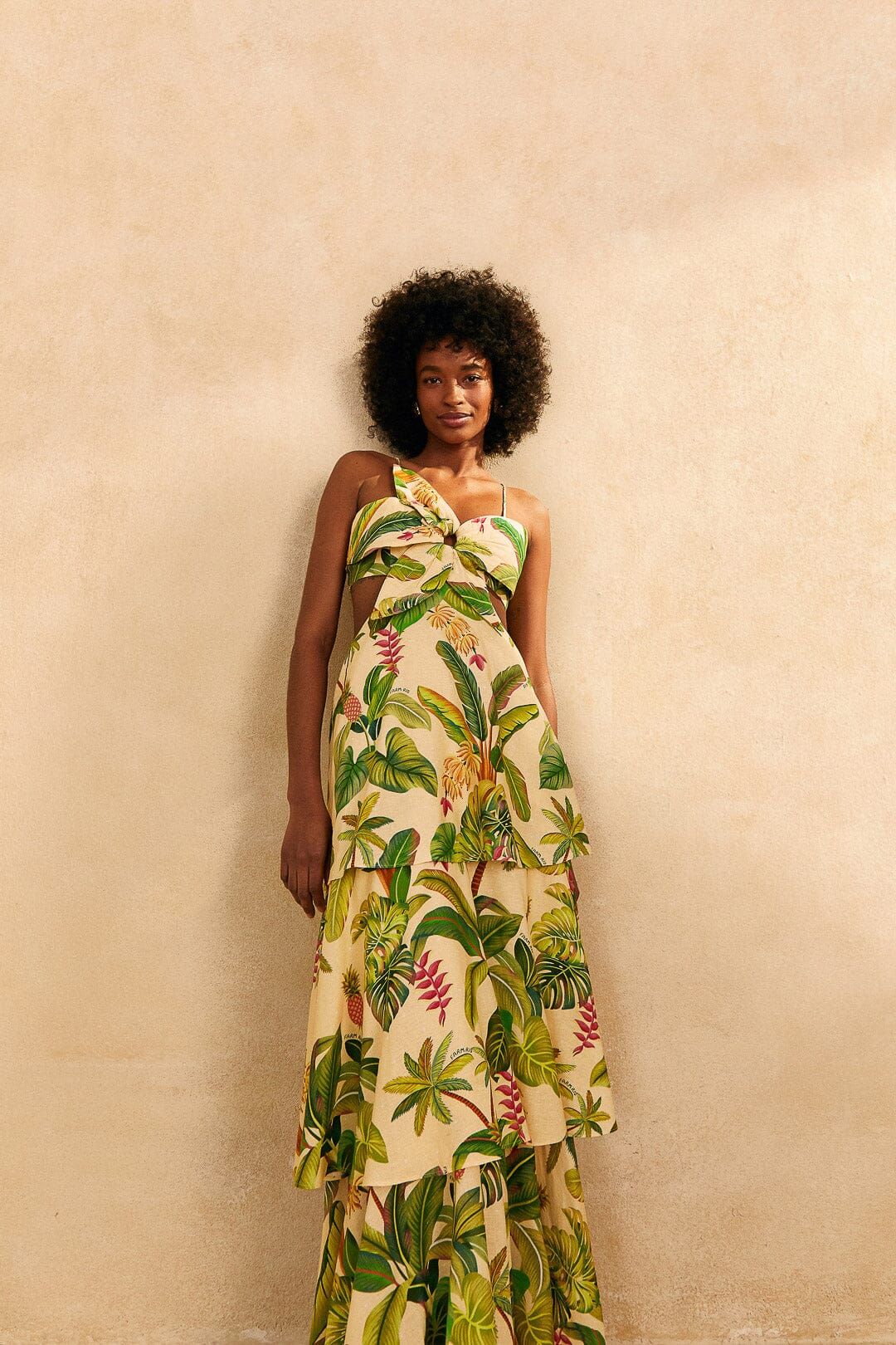 Sand Fruit Forest Maxi Dress sold by FARM Rio product image thumbnail 2