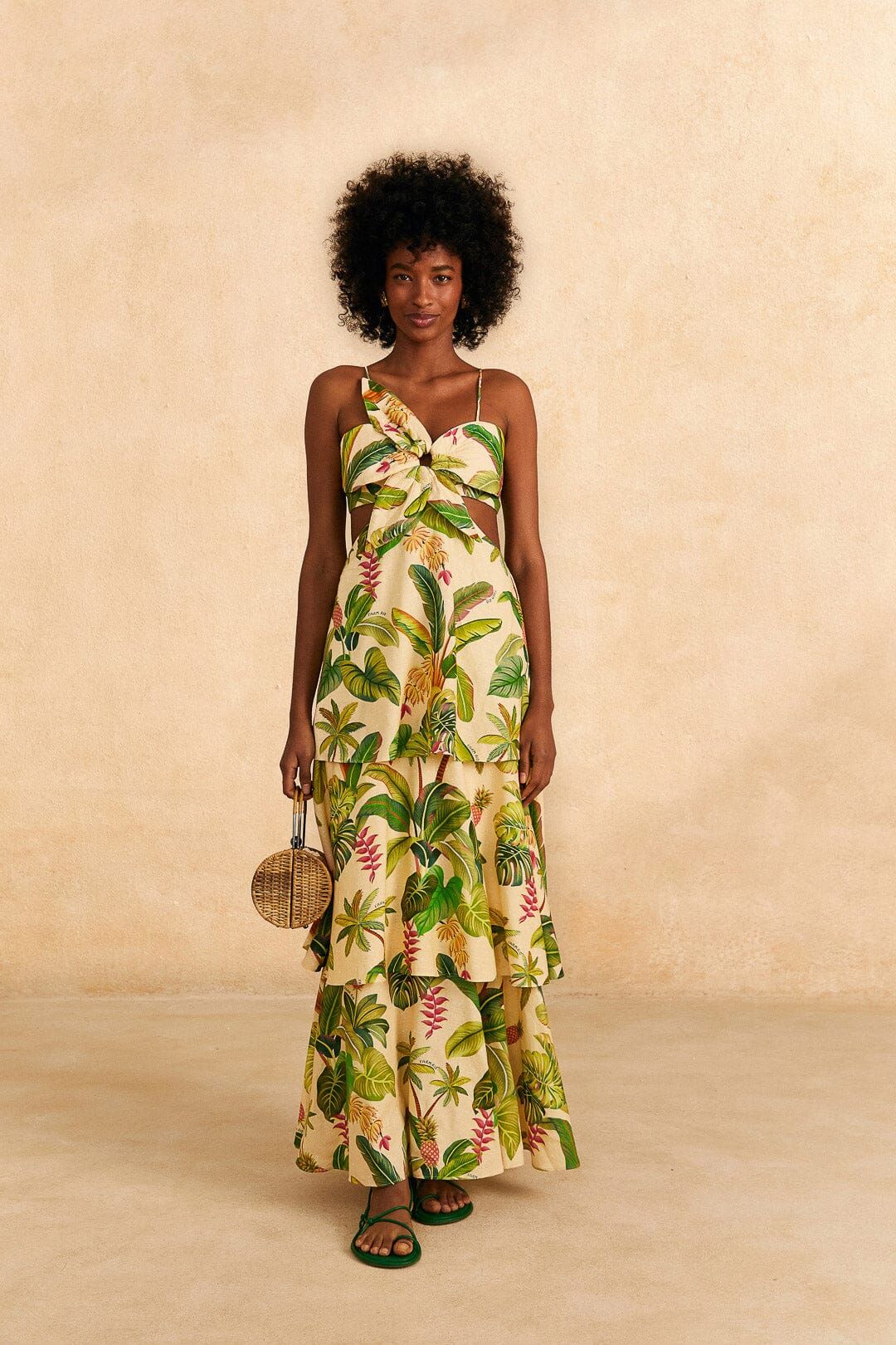 Sand Fruit Forest Maxi Dress sold by FARM Rio