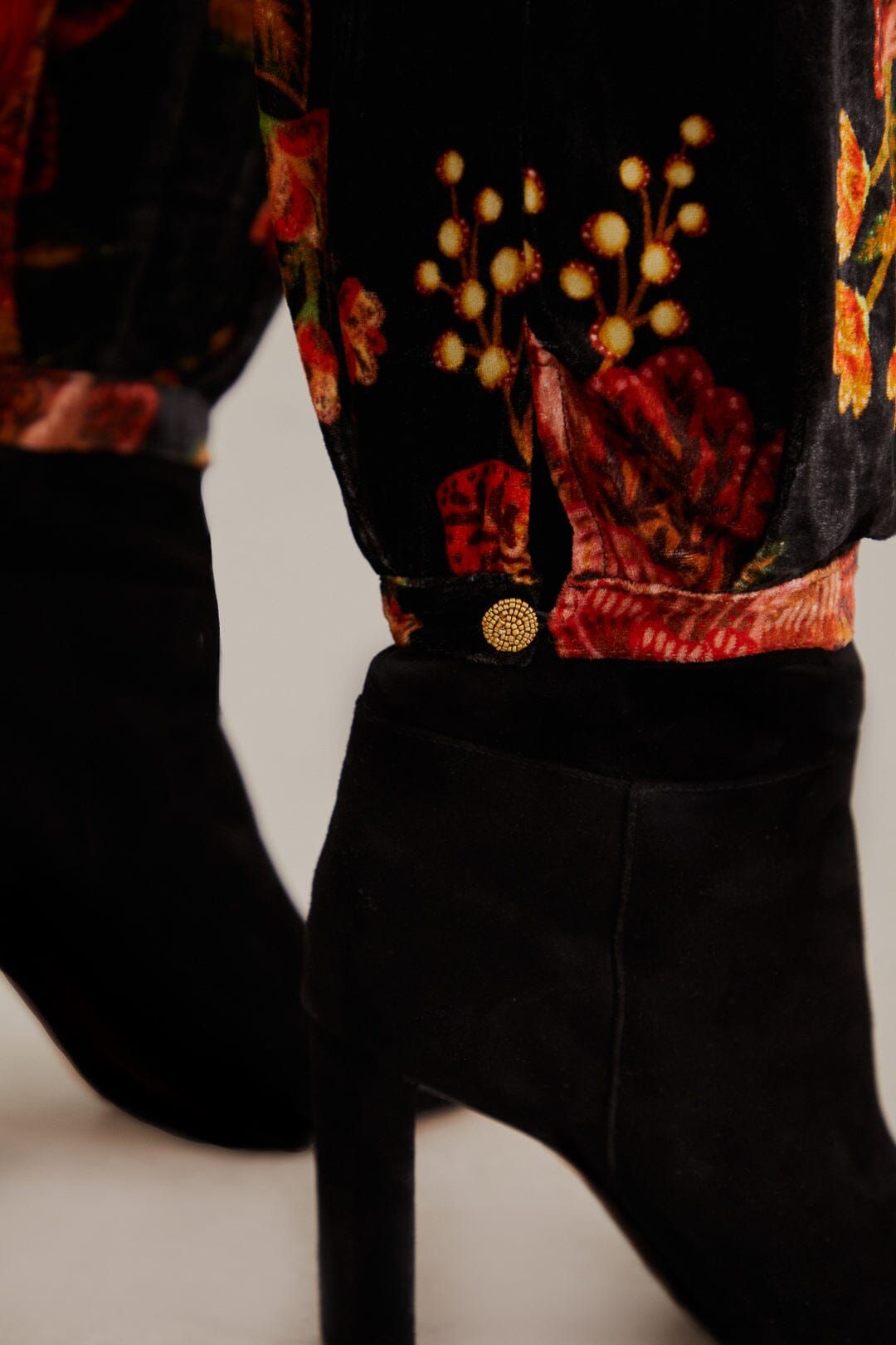 Black Winter Bloom V Neck Jumpsuit sold by FARM Rio product image thumbnail 5