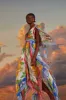 Off-White Tropical Destination Kimono Sleeve Midi Dress sold by FARM Rio
