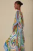 Off-White Tropical Destination Kimono Sleeve Midi Dress sold by FARM Rio