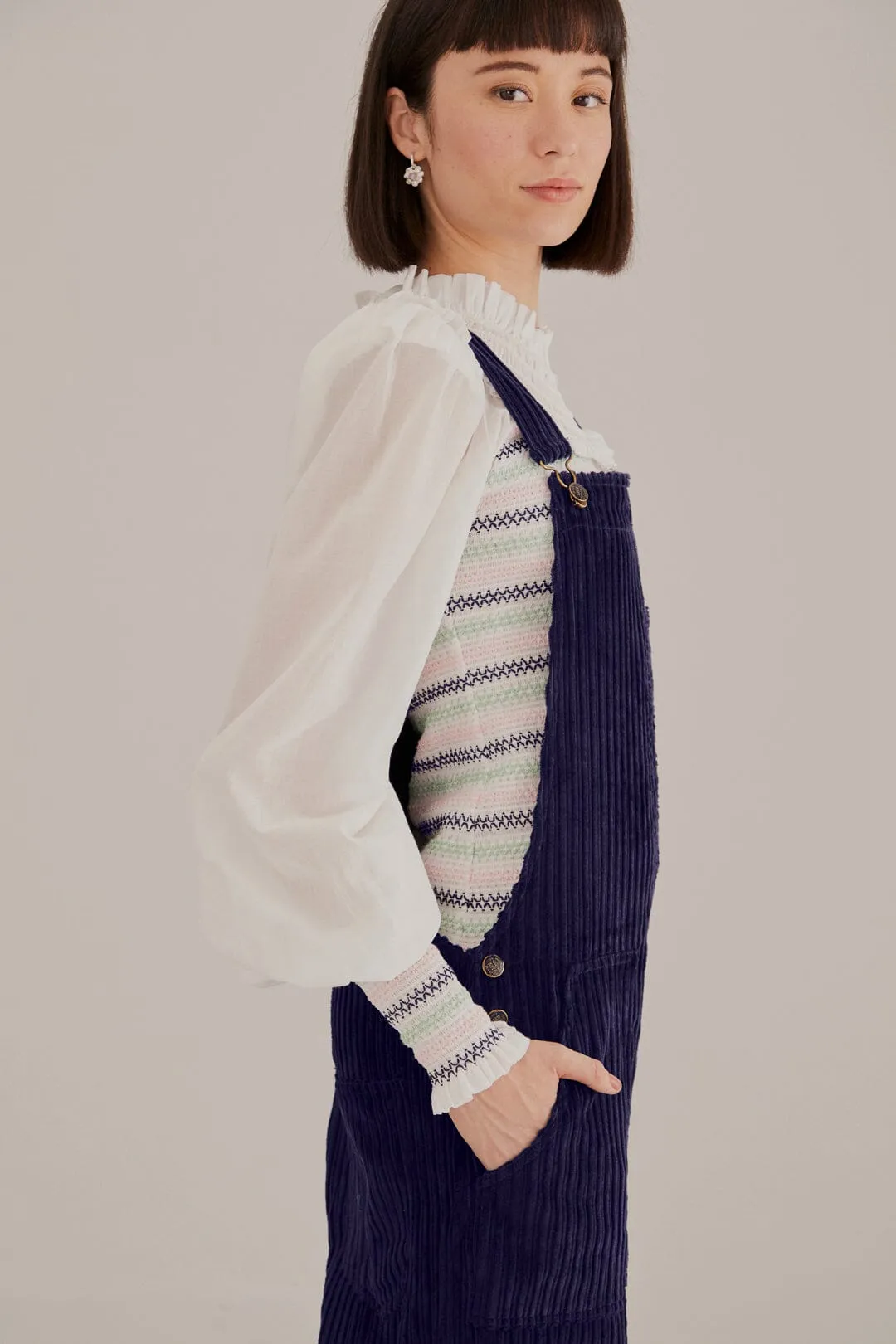 Navy Blue Corduroy Overalls sold by FARM Rio product image thumbnail 2