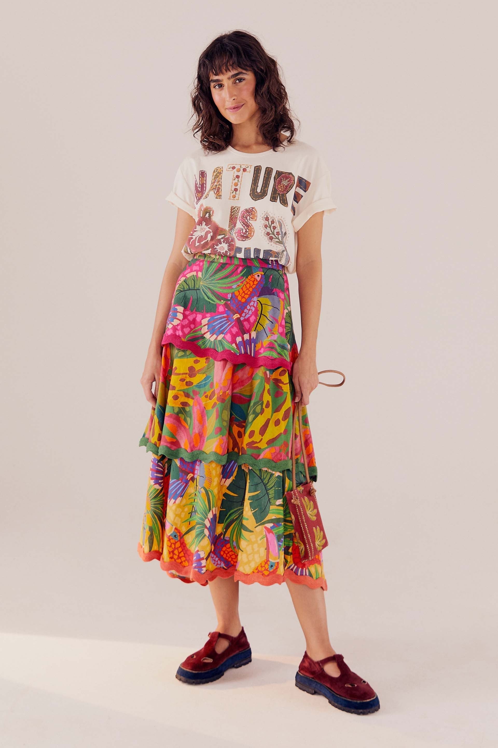 WHITE NATURE IS THE FUTURE T SHIRT sold by FARM Rio product image thumbnail 4