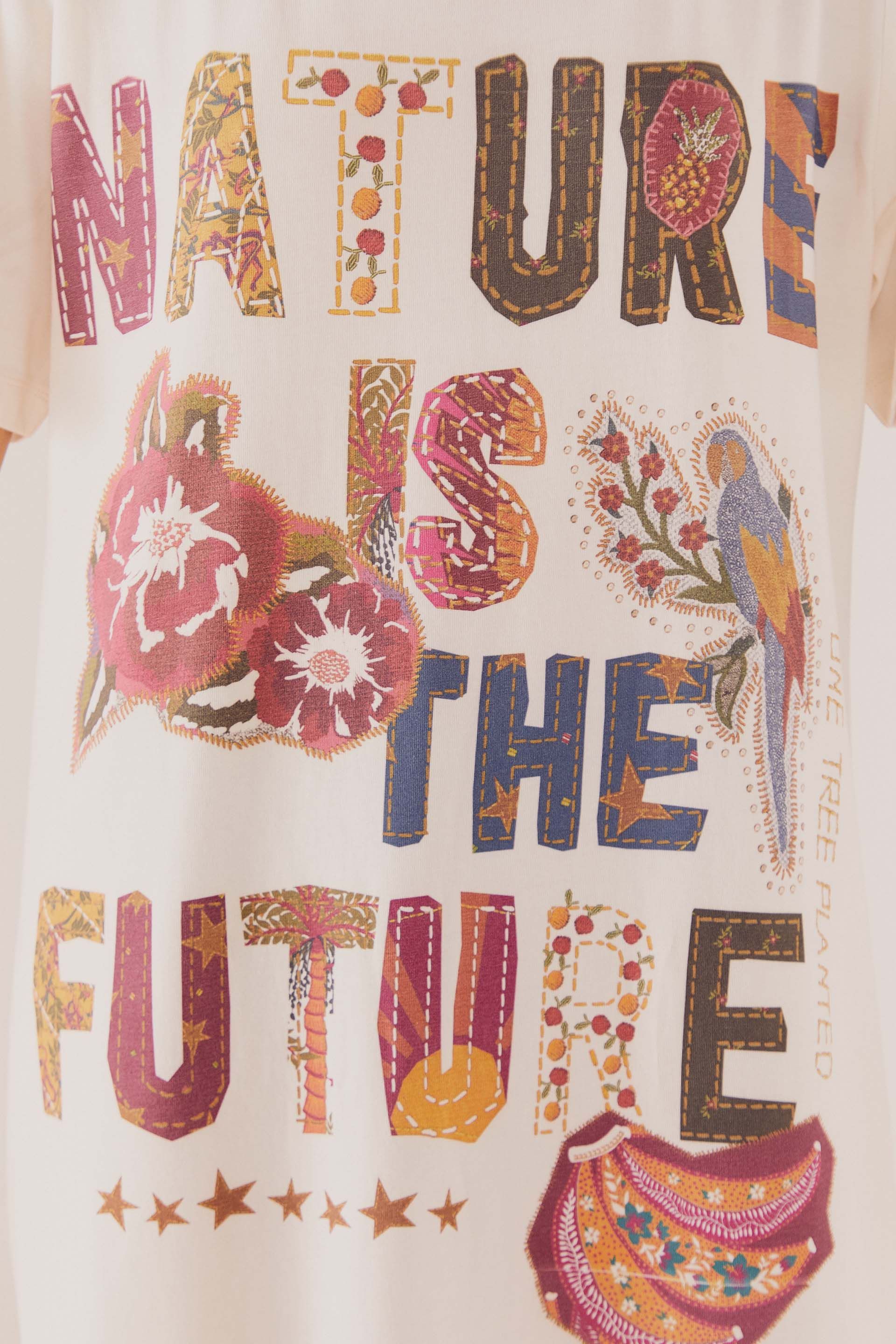 WHITE NATURE IS THE FUTURE T SHIRT sold by FARM Rio product image thumbnail 6