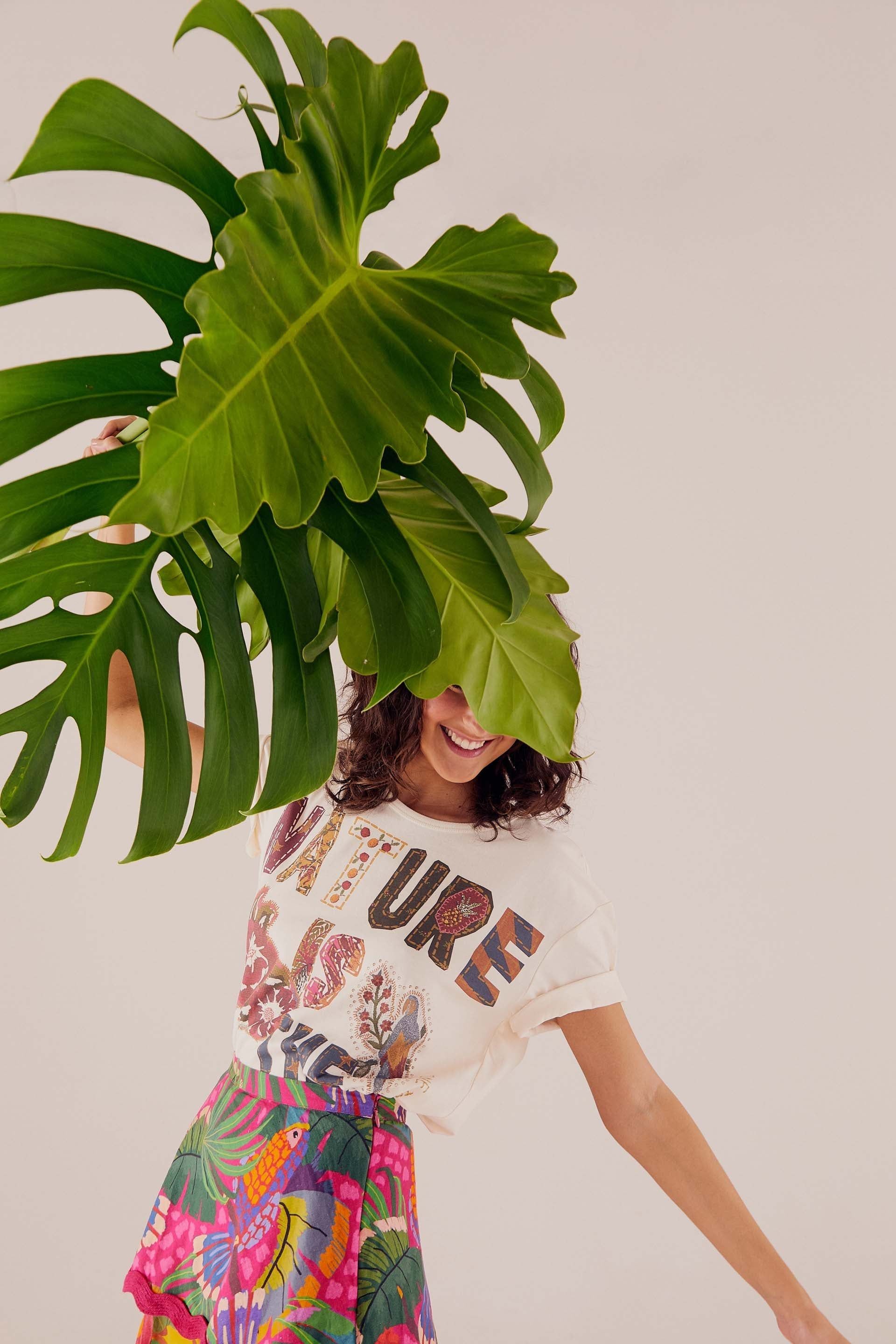 WHITE NATURE IS THE FUTURE T SHIRT sold by FARM Rio product image thumbnail 3