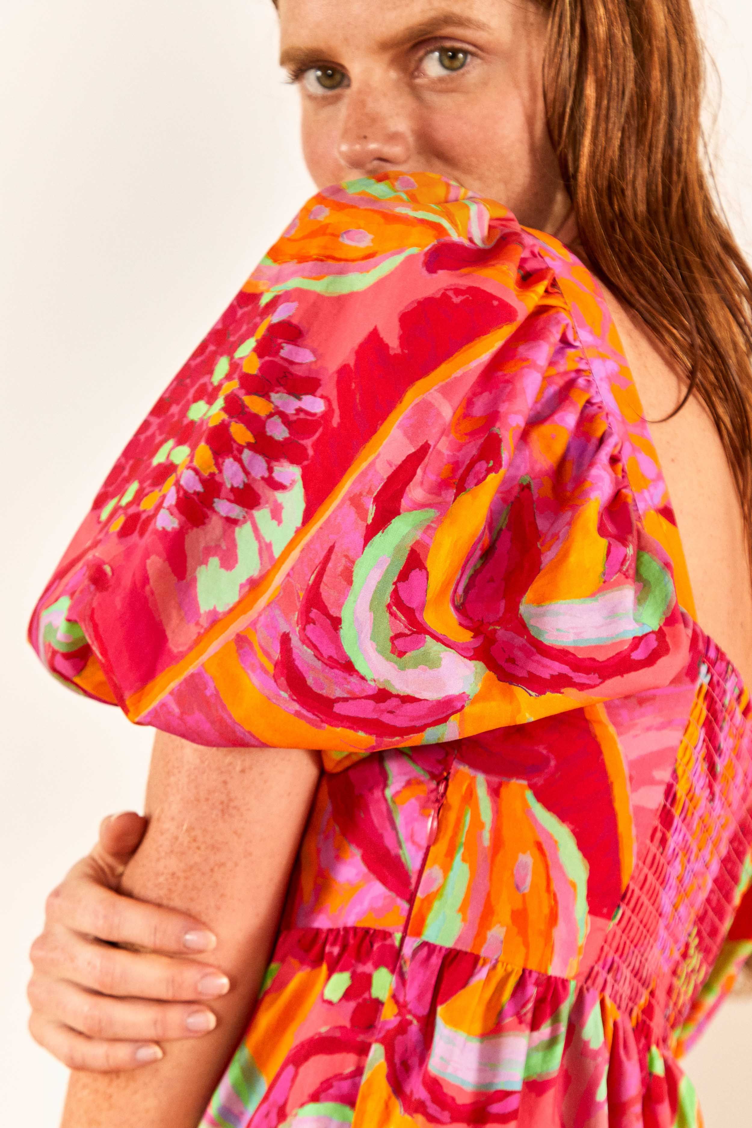 Fruit Brush Puff Sleeve Midi Dress sold by FARM Rio product image thumbnail 5