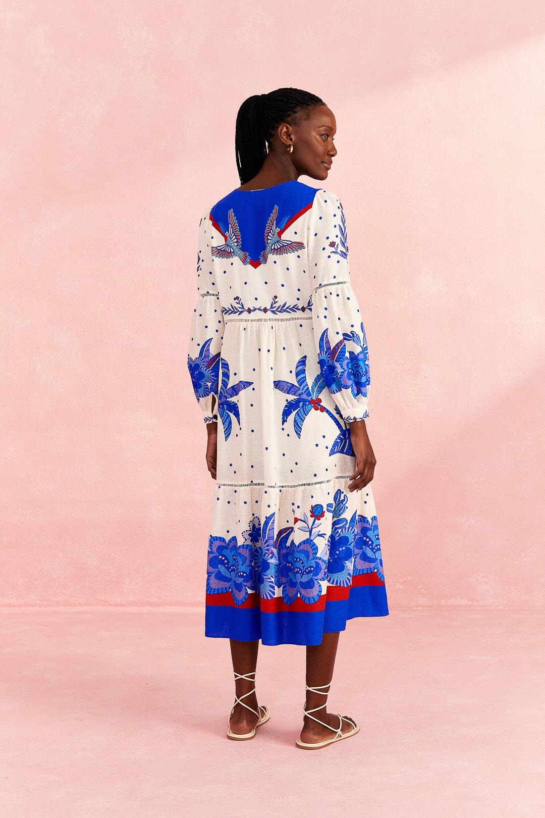 Off-White Jungle Chic Midi Dress sold by FARM Rio product image thumbnail 4