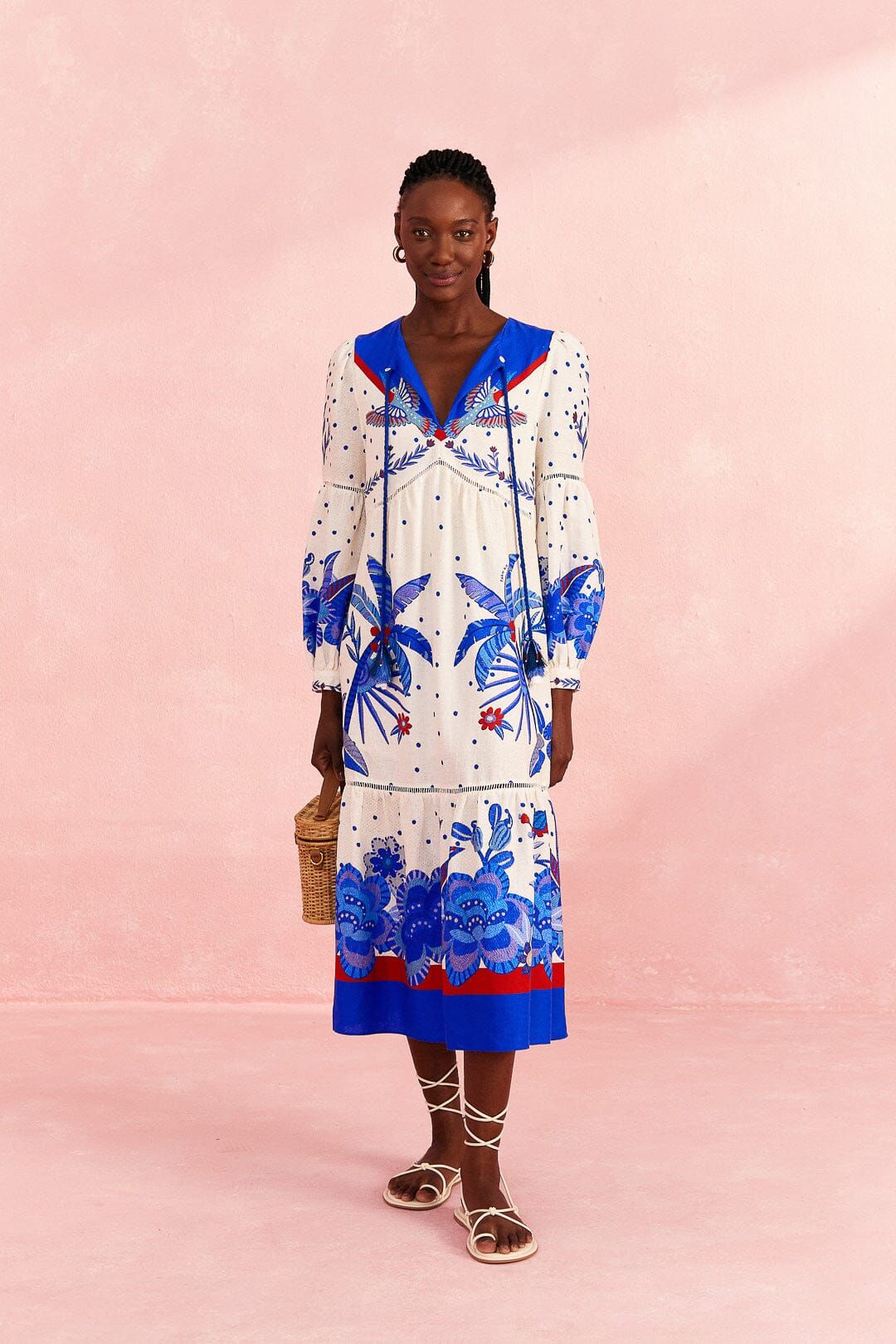 Off-White Jungle Chic Midi Dress sold by FARM Rio