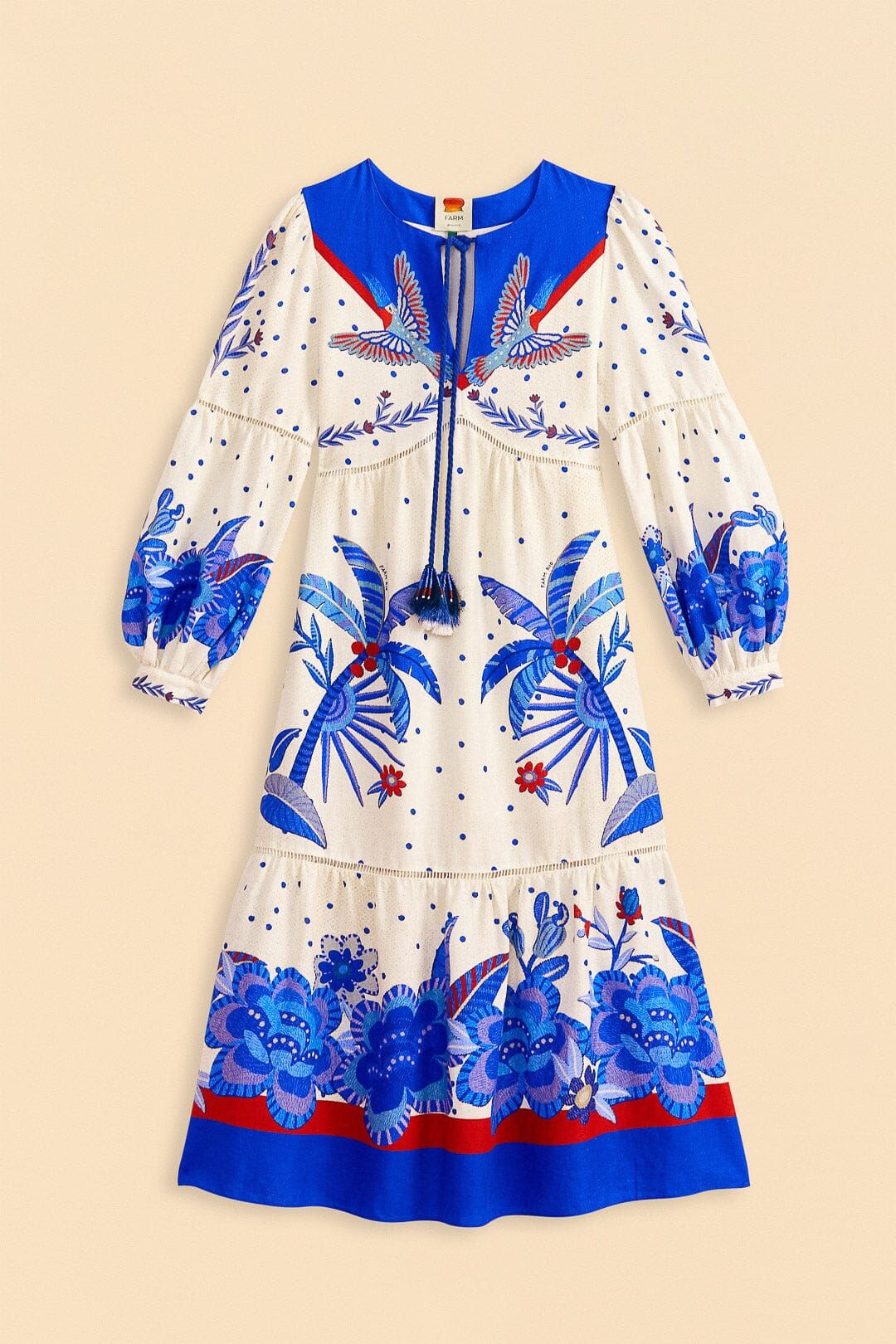 Off-White Jungle Chic Midi Dress sold by FARM Rio product image thumbnail 6