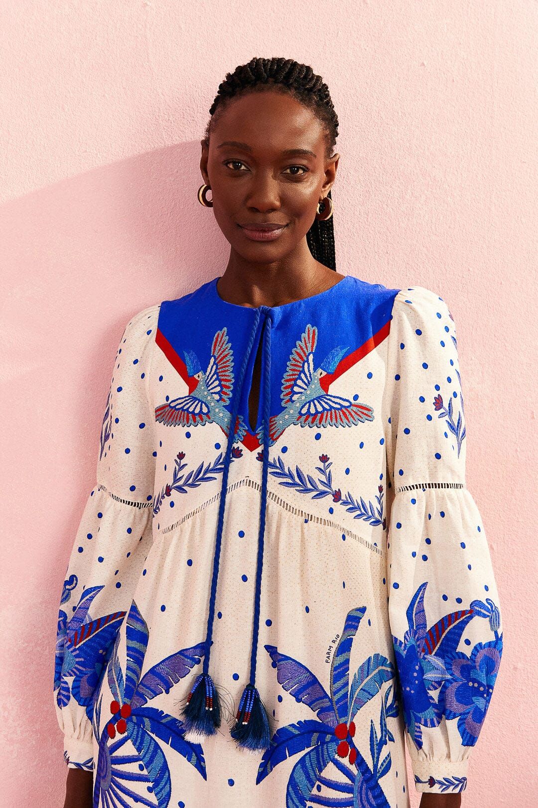 Off-White Jungle Chic Midi Dress sold by FARM Rio product image thumbnail 3