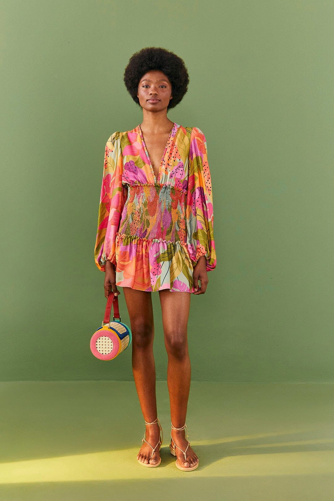 Sweet Forest Long Sleeve Mini Dress sold by FARM Rio product image thumbnail 2