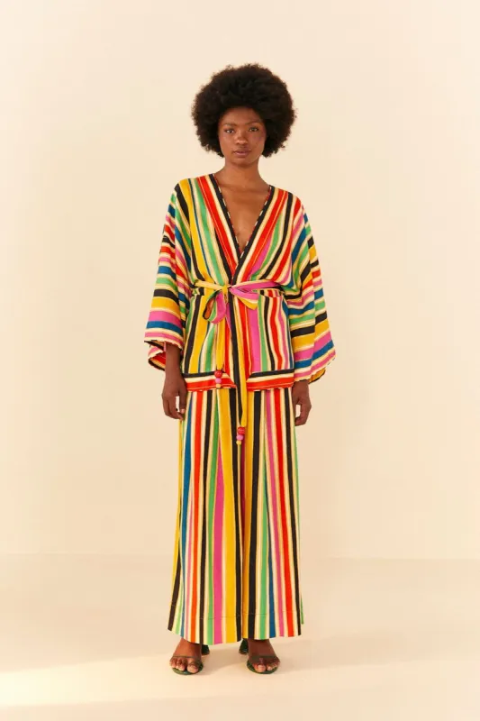 Rainbow Stripes Kimono sold by FARM Rio