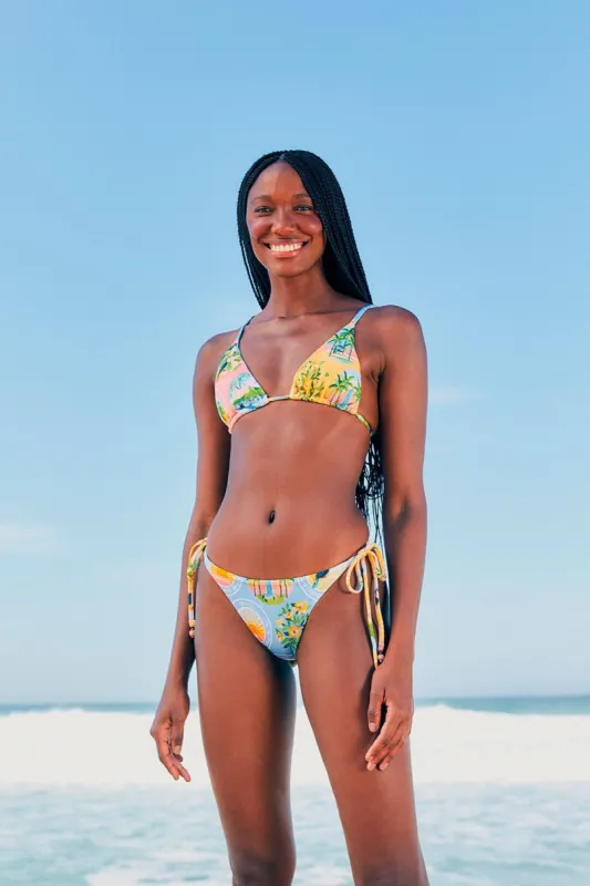 Rio Stamps Side Tie Bikini Bottom sold by FARM Rio