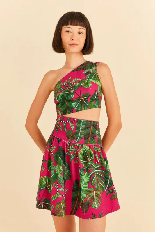 Pink Leaves Mini Dress sold by FARM Rio