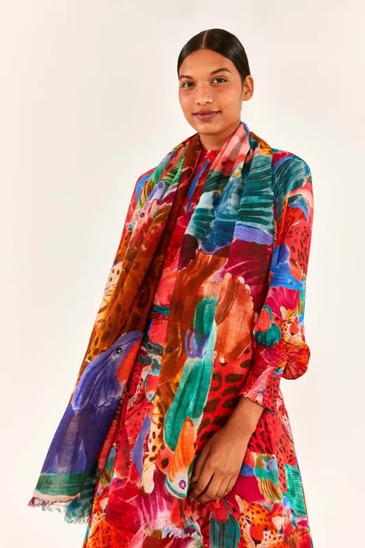 Animal Collage Scarf Poncho sold by FARM Rio