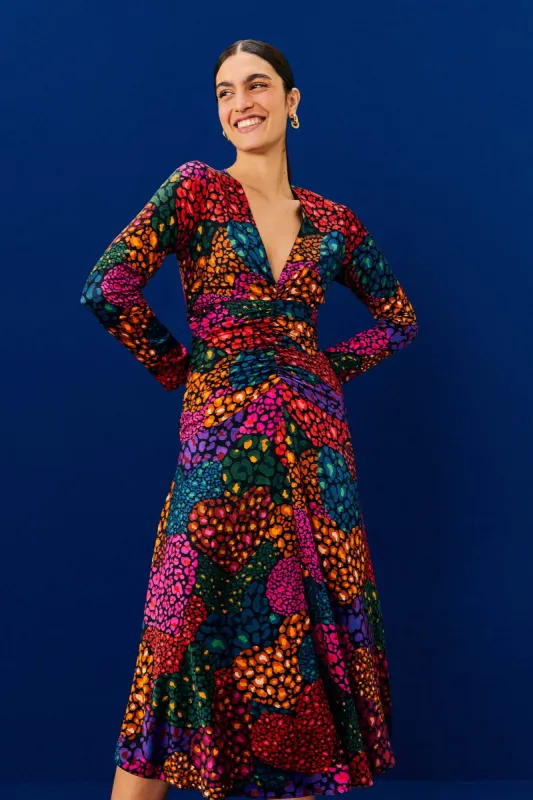 Rainbow Hearts Lenzing™ Ecovero™ Viscose Midi Dress sold by FARM Rio