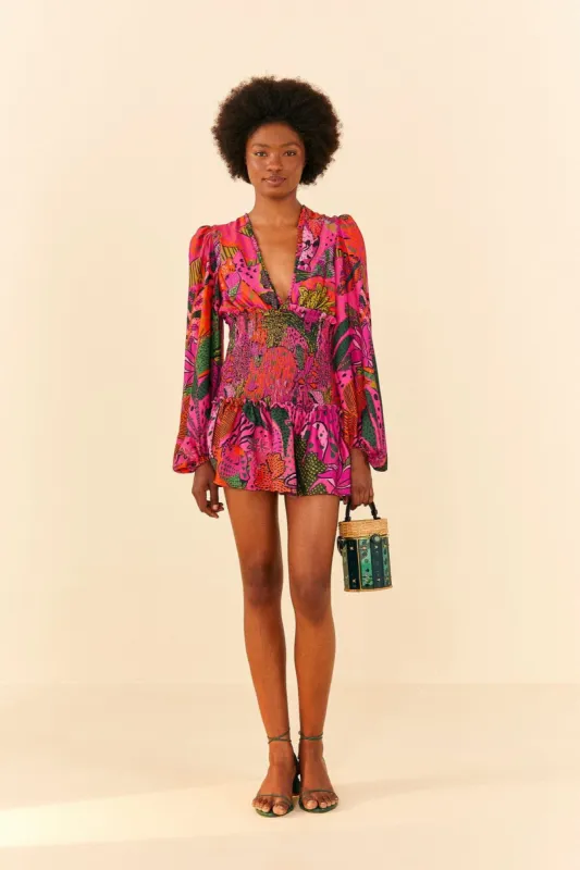 Pink Cool Leopards Lenzing™ Ecovero™ Viscose Mini Dress sold by FARM Rio