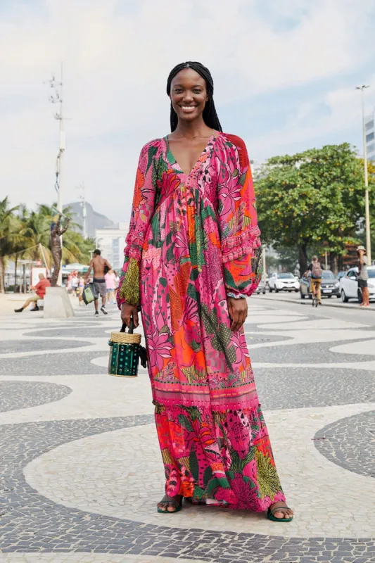 Pink Cool Leopards Maxi Dress sold by FARM Rio