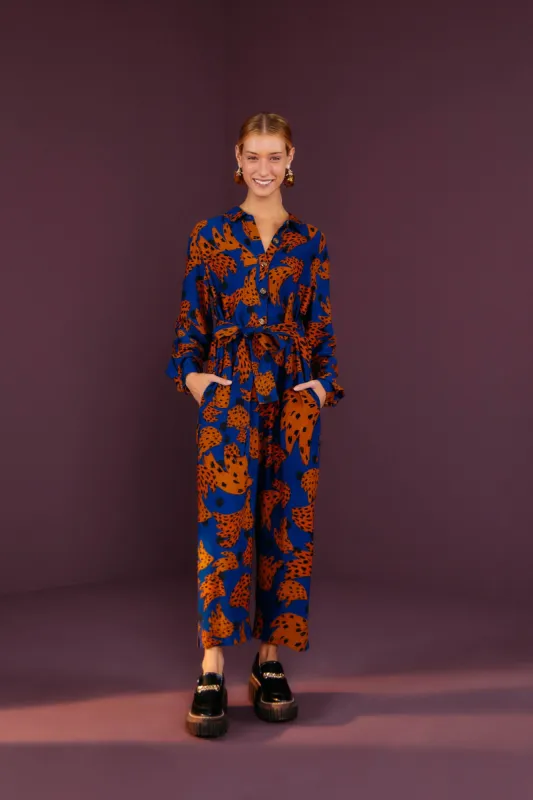 Navy Bananica Jumpsuit sold by FARM Rio