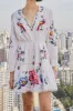 Macaw Cross Stitch Embroidered Mini Dress sold by FARM Rio