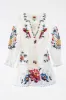 Macaw Cross Stitch Embroidered Mini Dress sold by FARM Rio