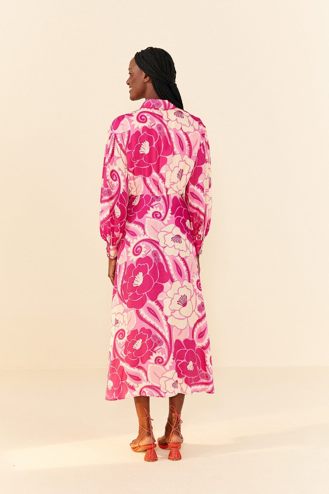 Pink Tropical Groove Midi Dress sold by FARM Rio product image thumbnail 4