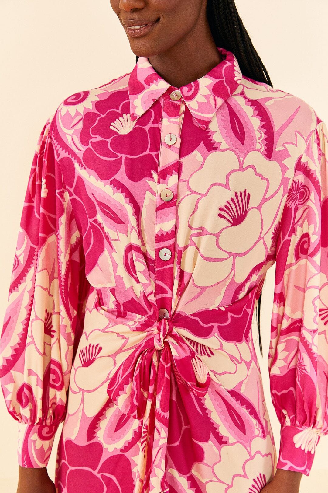 Pink Tropical Groove Midi Dress sold by FARM Rio product image thumbnail 3