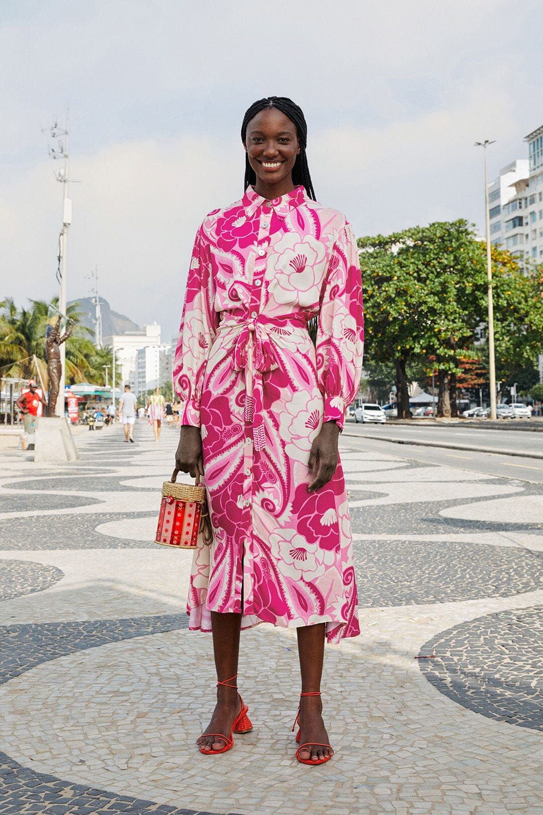 Pink Tropical Groove Midi Dress sold by FARM Rio