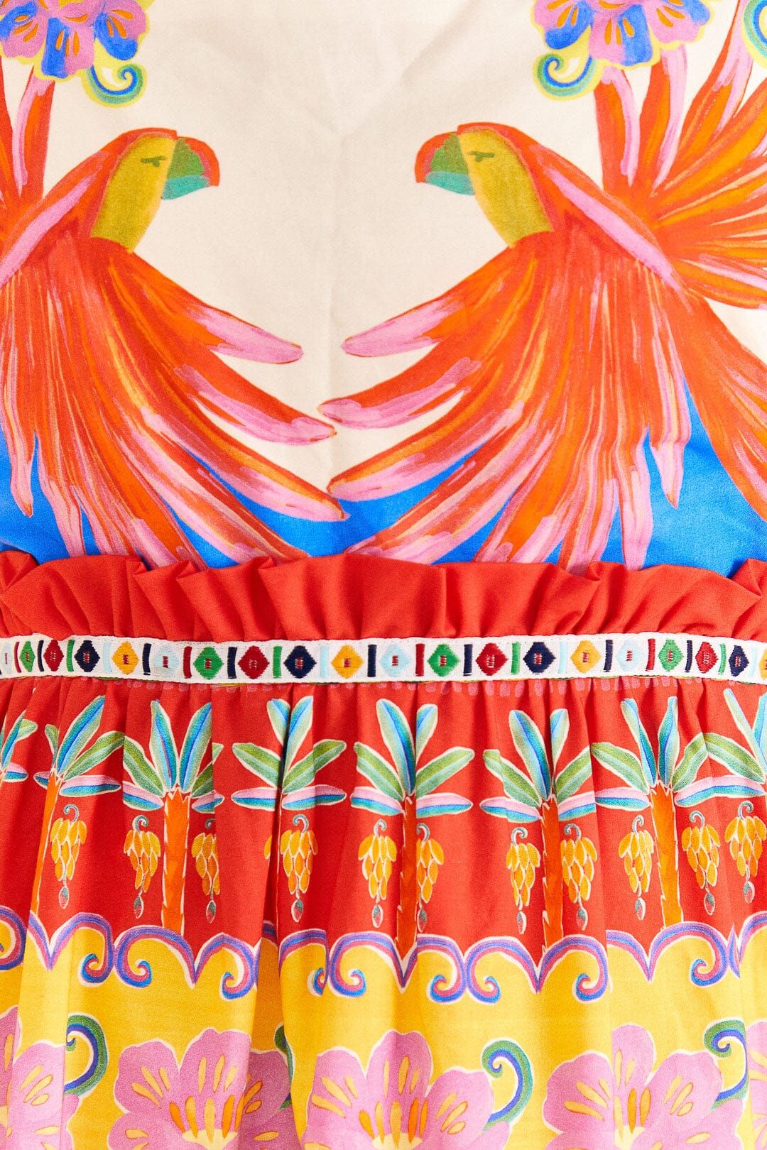 Off-White Vivid Garden Organic Cotton Mini Dress sold by FARM Rio product image thumbnail 5