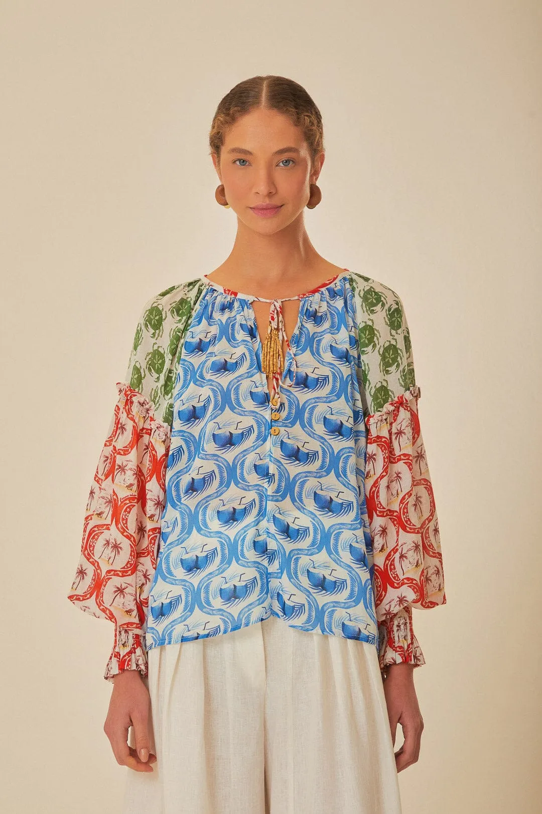 Multicolor Summer Mix Blouse sold by FARM Rio