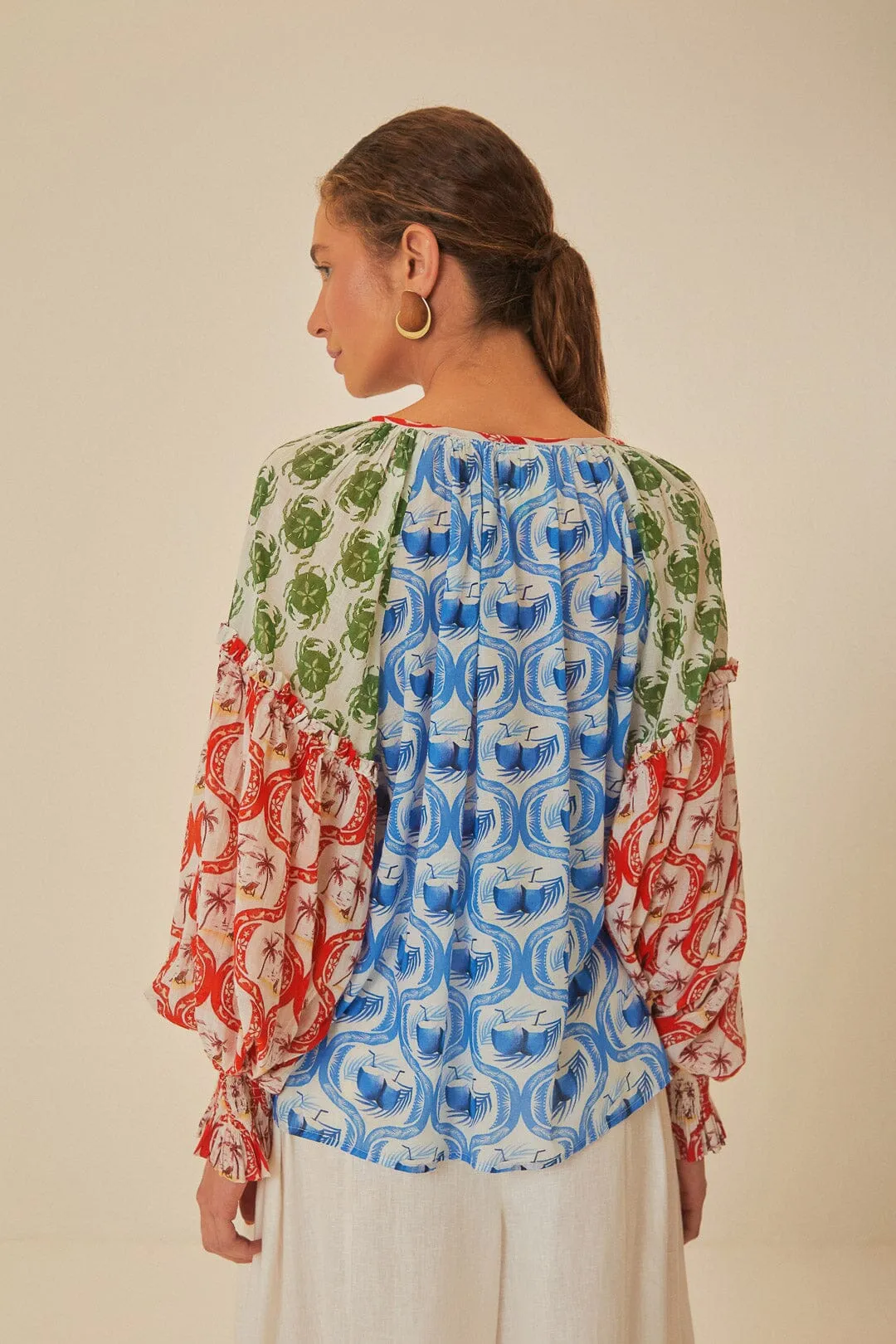 Multicolor Summer Mix Blouse sold by FARM Rio product image thumbnail 3