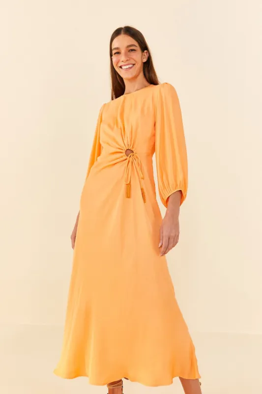 Papaya Front Circle Cut Out Midi Dress sold by FARM Rio
