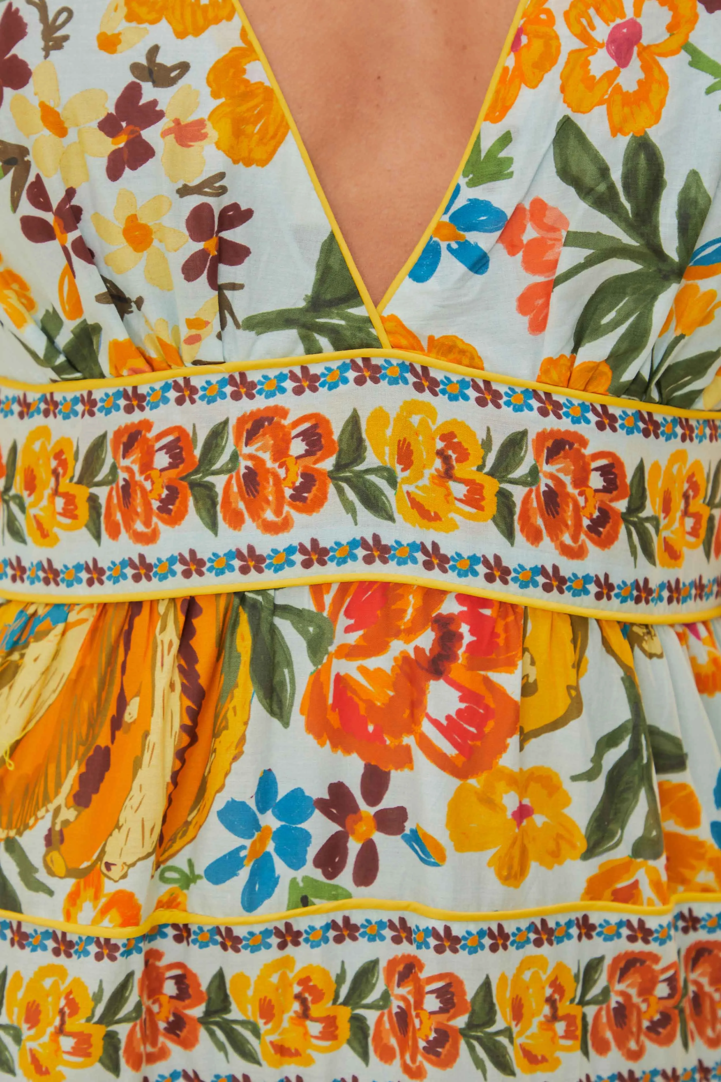 Blue Spring Bananas Midi Dress sold by FARM Rio product image thumbnail 5