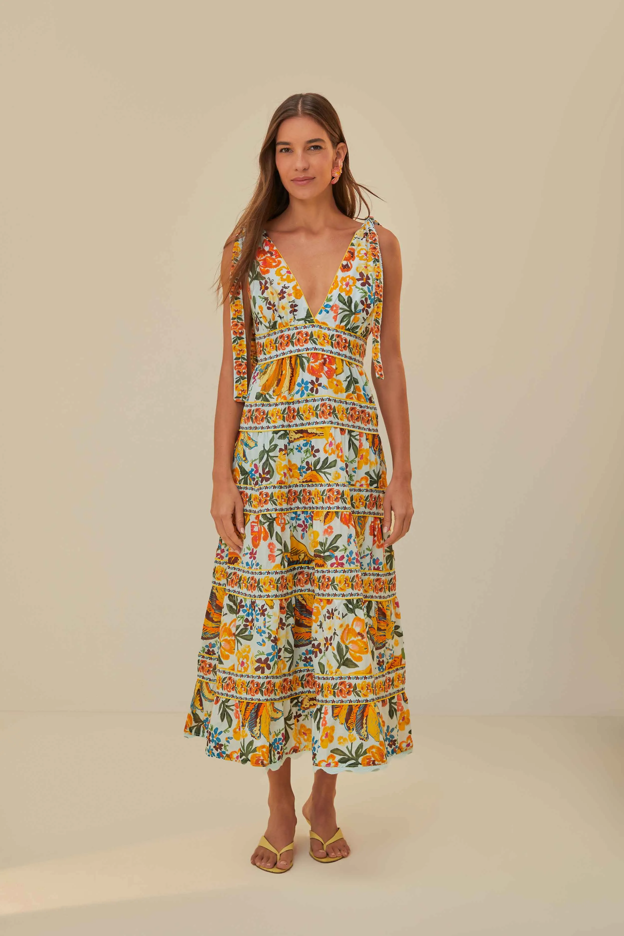 Blue Spring Bananas Midi Dress sold by FARM Rio